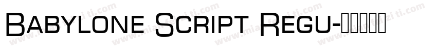 Babylone Script Regu字体转换